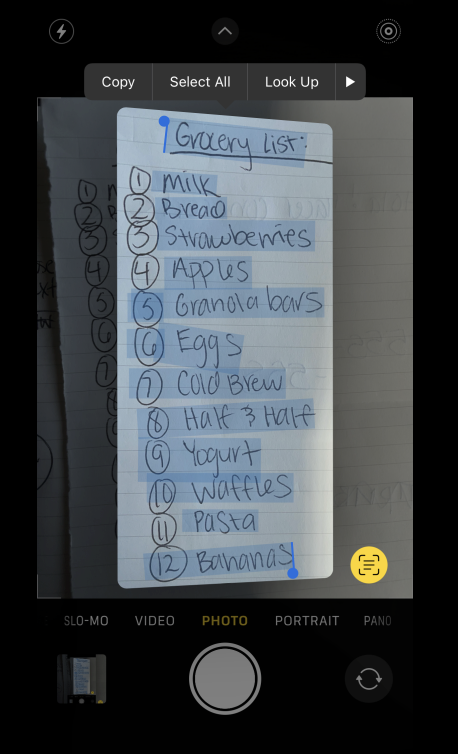 Extracting handwritten text from a photo with Google Keep