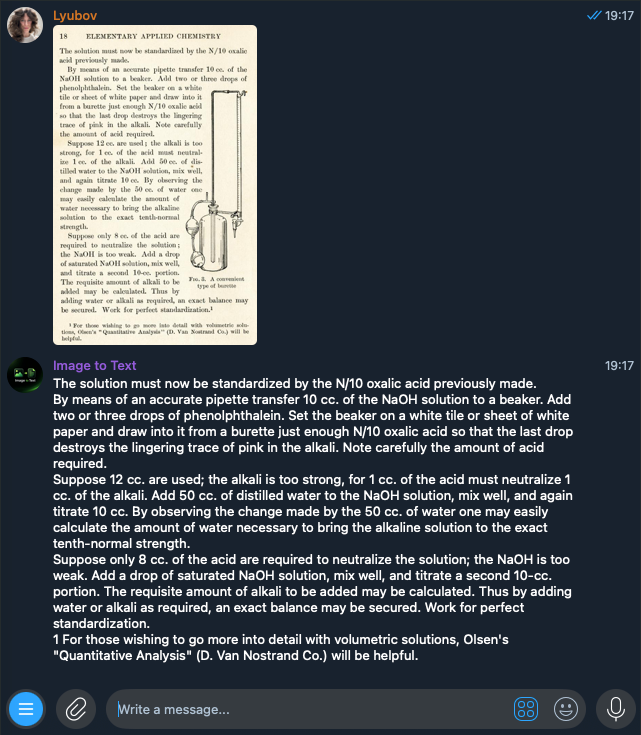 Extracting text from a book page or document