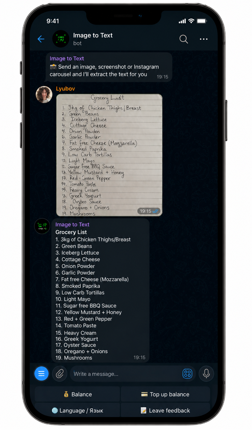 Several pages of handwritten lecture notes sent to ImgTxtApp and returned as editable text